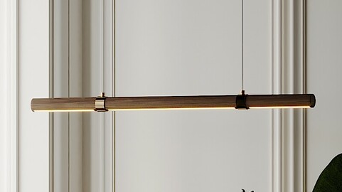 Linear Wood LED Pendant