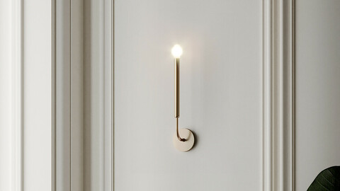 Minimalist Gold LED Wall Lamp