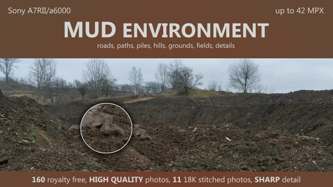 MUD environment - 160HIGH QUALITY photos, up to 18K stitches