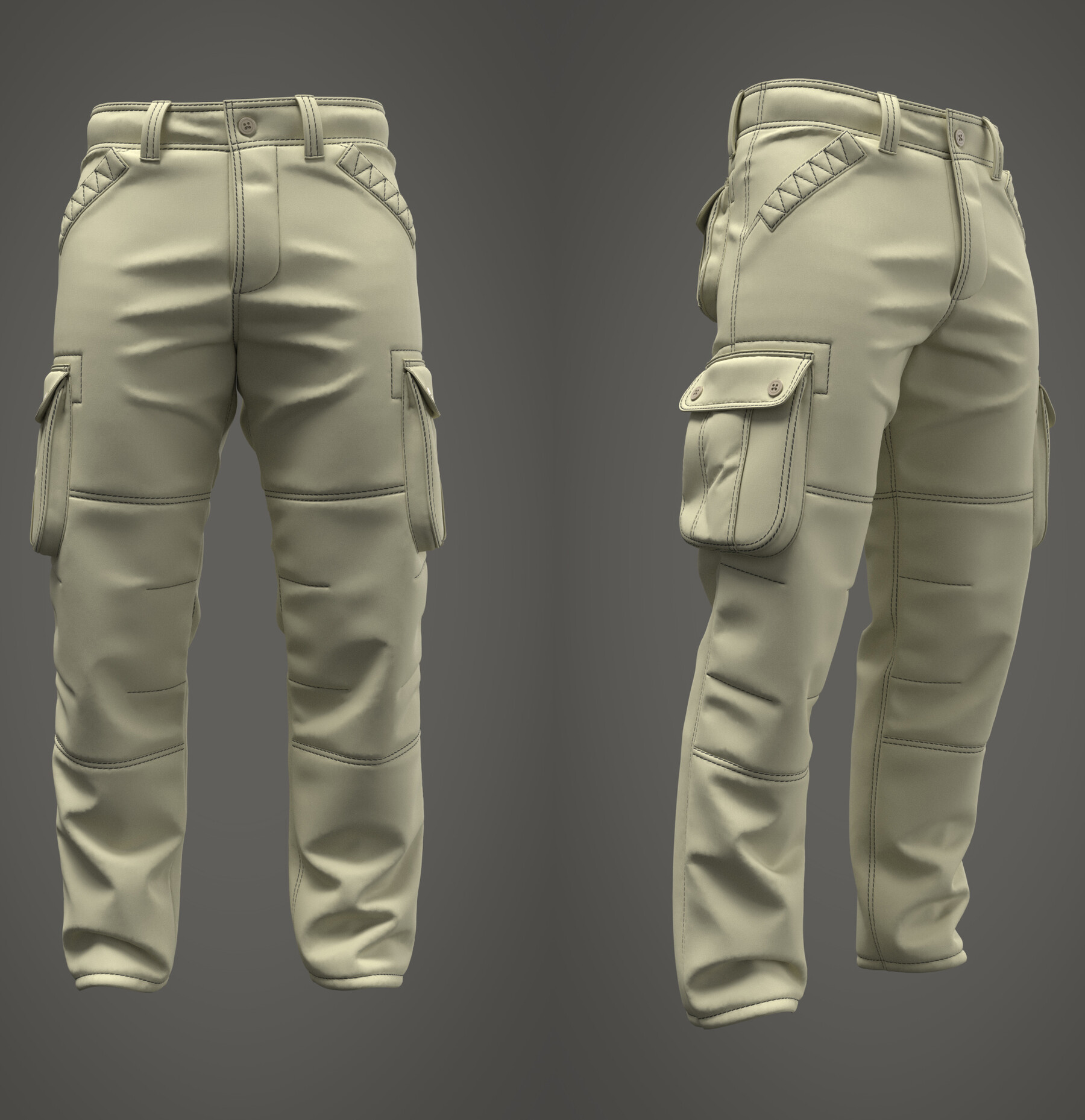 ArtStation - Military Cargo Pants (Marvelous Designer / Clo 3D project ...
