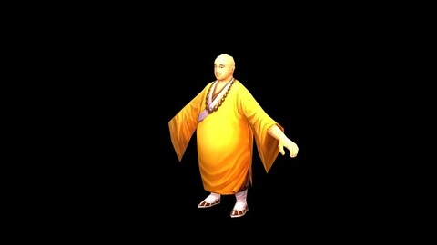 odel - Taoist comprehension scene - obese monk 01