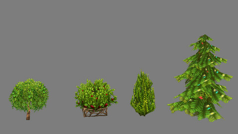 Game Model Arena - decorated tree 001 01