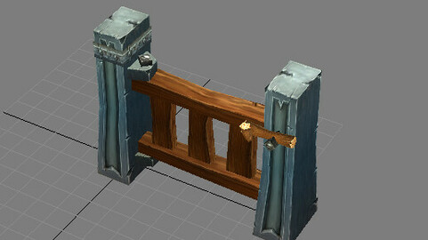 Game Model Arena - door wood 01