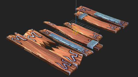 Game Model Arena - Dwarf Area Road wood 01