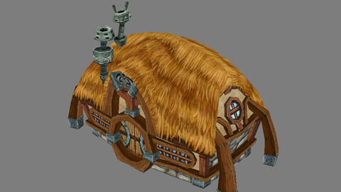 Game Model Arena - dwarf hut 02 01