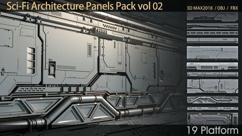 Sci-Fi Architecture Panels Pack vol 02