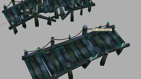 Game Model Arena - rotting wooden bridge 01