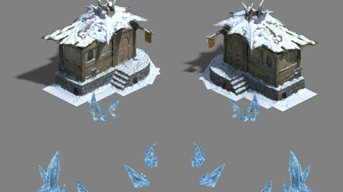 Ice and snow - cabins
