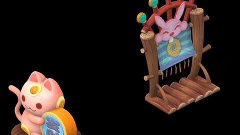 Cartoon world - bank objects
