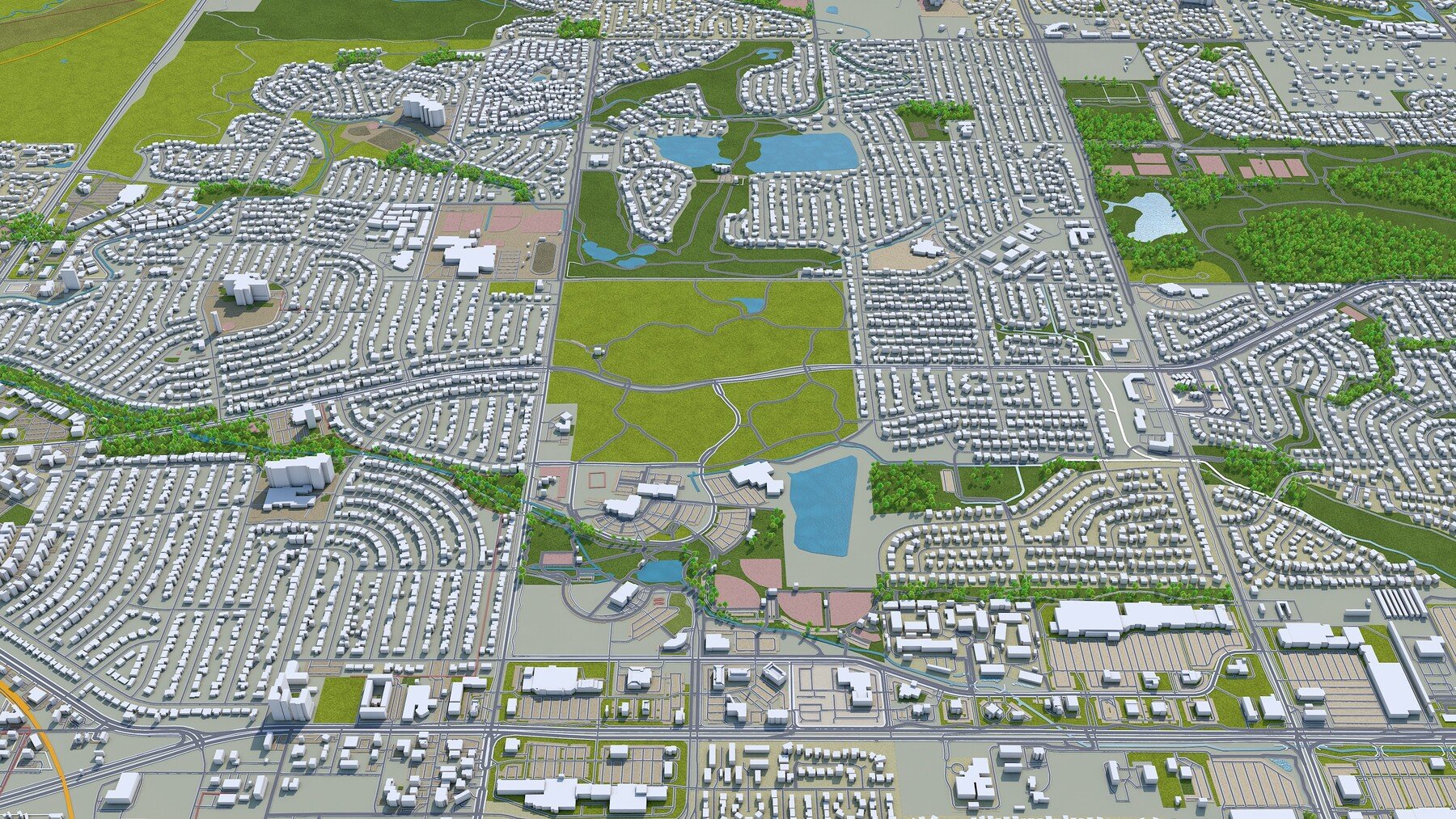 ArtStation - Westminster city Colorado USA 3d model 30km | Resources