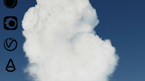 Vdb cumulus cloud type A 3d model