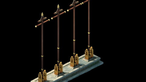 Game Model - Arena flagpole