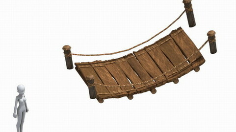 Wood - suspension bridge