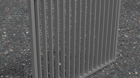 Metal Fence 1 - 3D Model