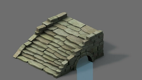 Mountain - terrain stone staircase 03