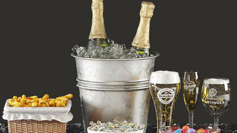 Champagne Beer Bucket Set