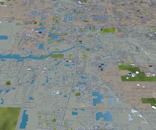 ArtStation - Tampa Bay city Florida USA 3d model 90km | Game Assets