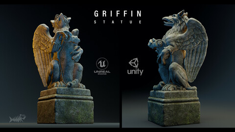 Griffin Statue 4K PBR