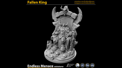 Fallen King | 3D print ready