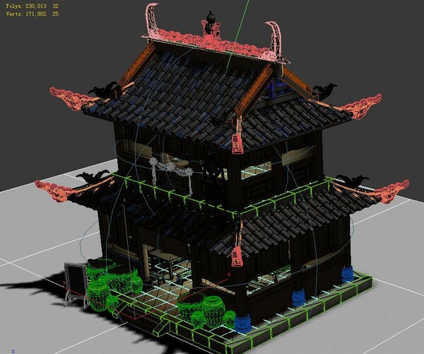 ArtStation - Ancient Chinese City - Pub 01 | Game Assets