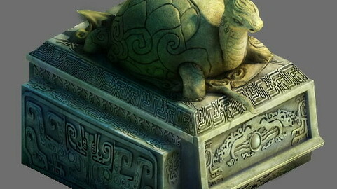 Decorative stone carvings - turtle
