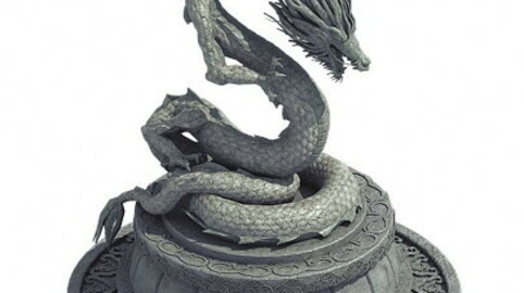 Decorative stone - dragon 09