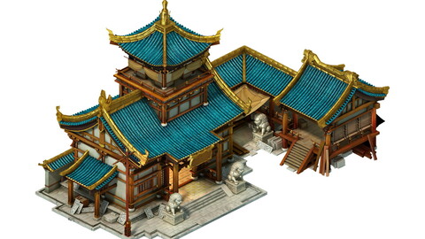 model - city building - building materials shop