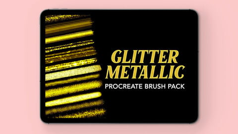 Procreate Brushset - Glitter Metallic | Design 2 Last