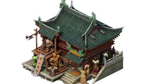 Game model - City armor shop equipment shop