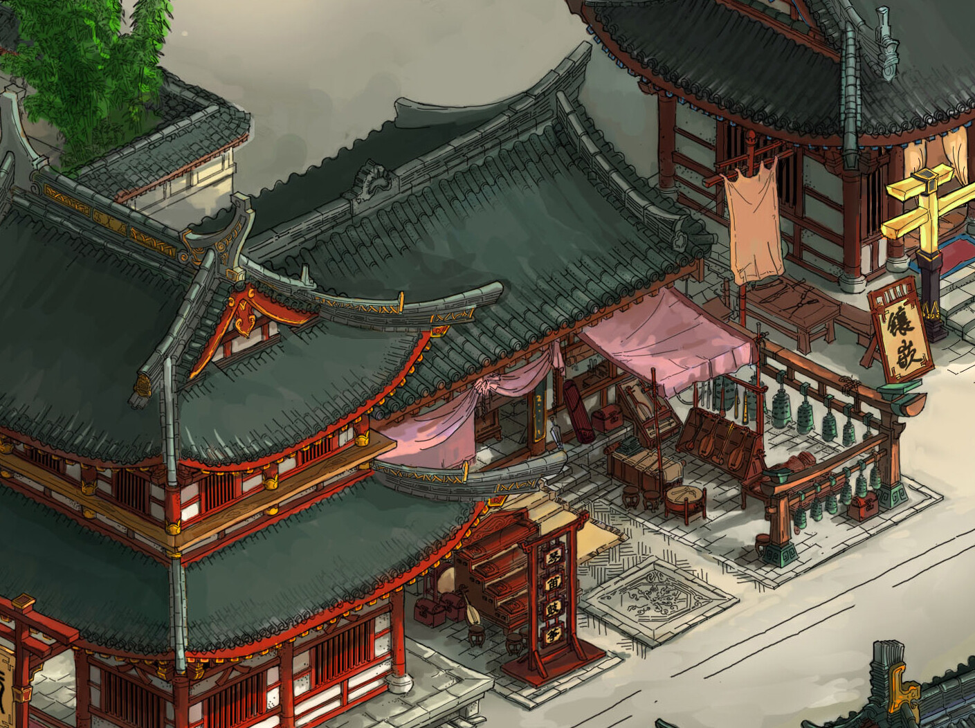 ArtStation - Game Model - City - Musical Instrument Shop | Game Assets