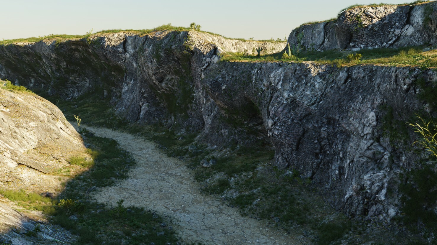 ArtStation Dangerous canyon in Blender Resources