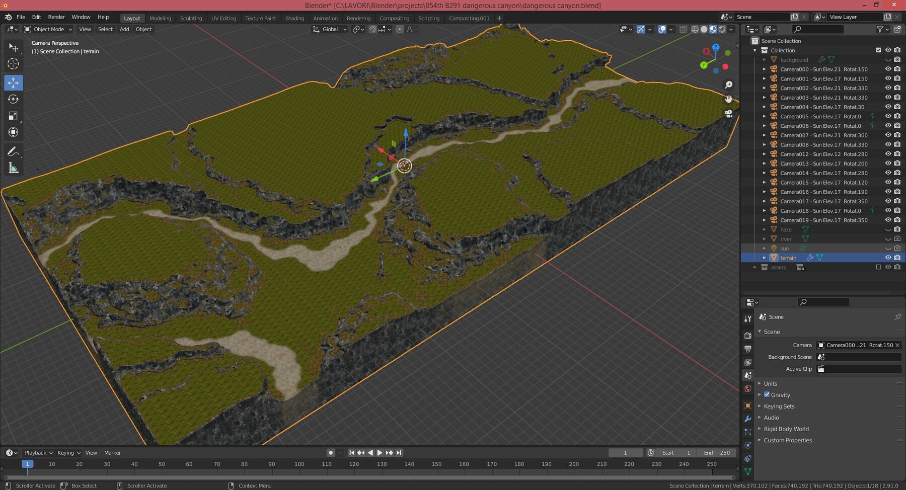 ArtStation Dangerous canyon in Blender Resources