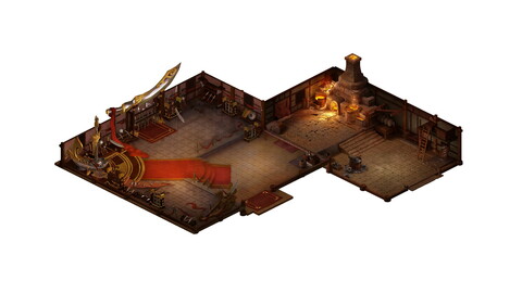 Game Model - City - Weapons Library indoor