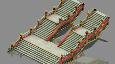 Large city square - stairs