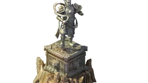 Game model - large statue stone carving
