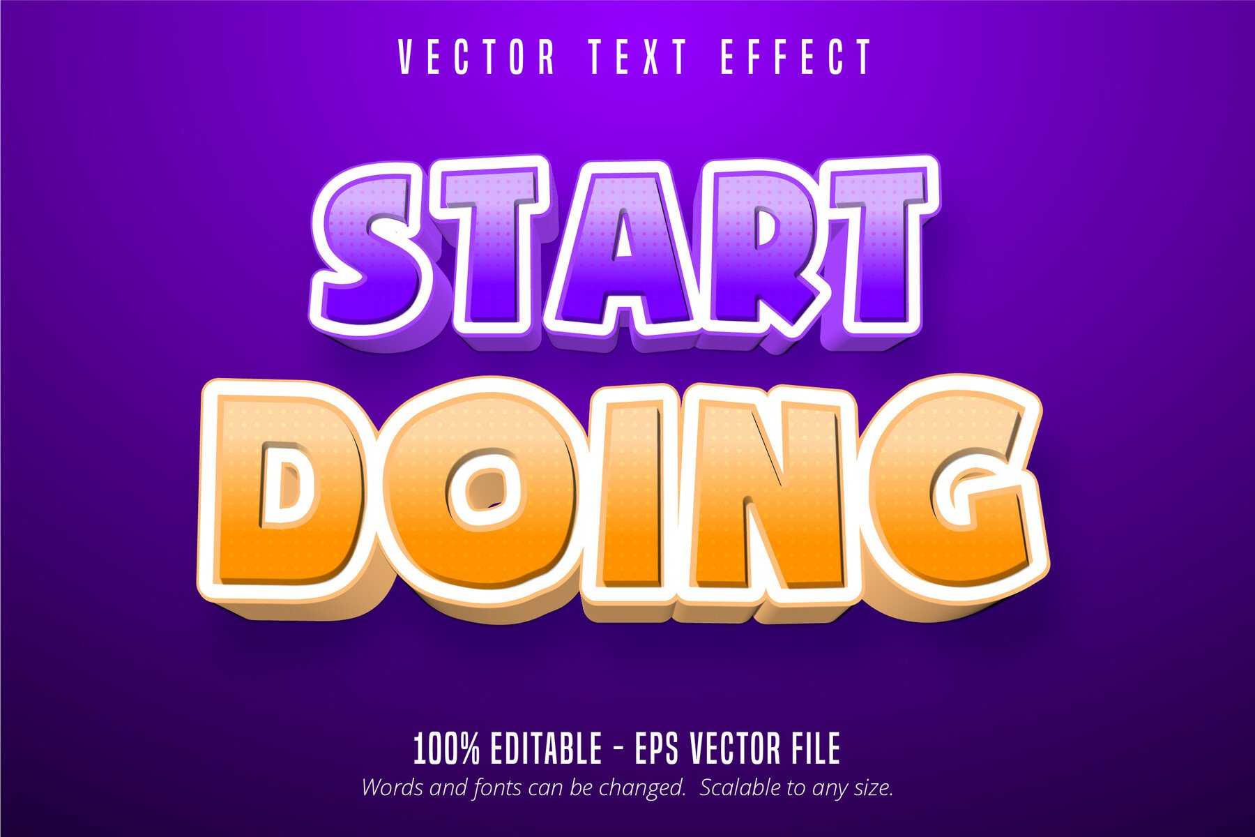 Start effect. Text Starter.