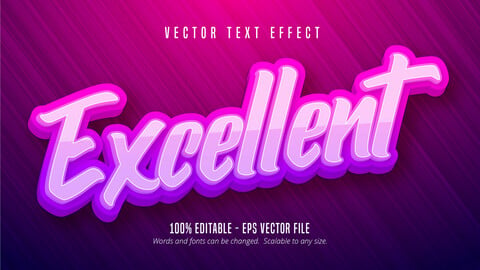 Excellent text, calligraphy style editable text effect