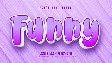 Funny text, cartoon style editable text effect