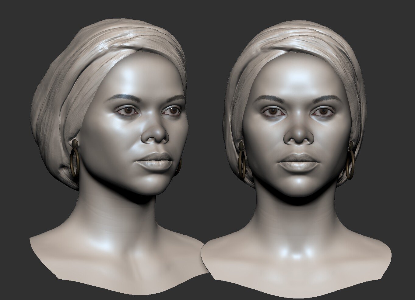 Woman Head Base Mesh 3D model