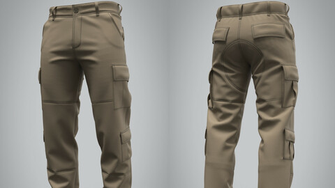 Military tactical cargo pants (Marvelous Designer / Clo 3D project)