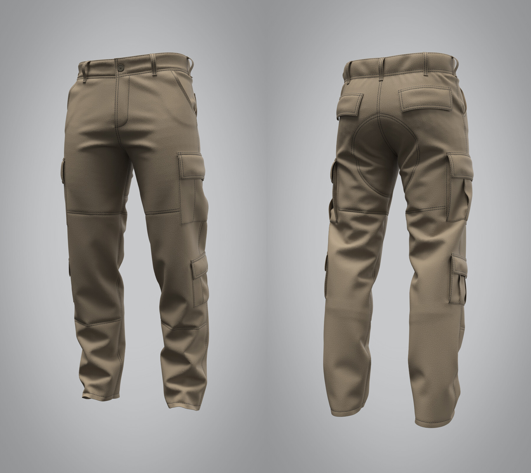 Kruze Mens Designer Cargo Combat Trousers Elasticated Pants on OnBuy