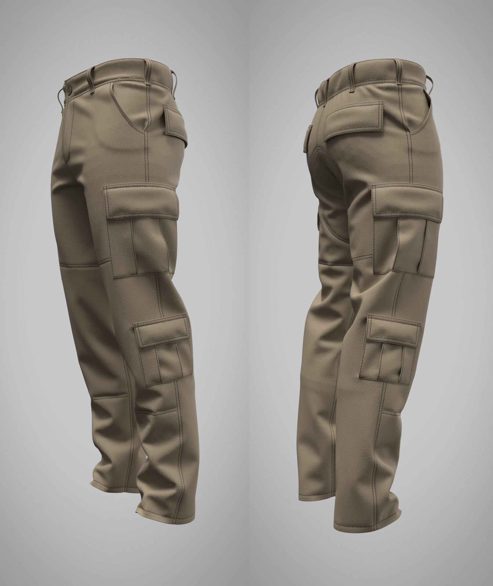 ArtStation - Military tactical cargo pants (Marvelous Designer / Clo 3D ...