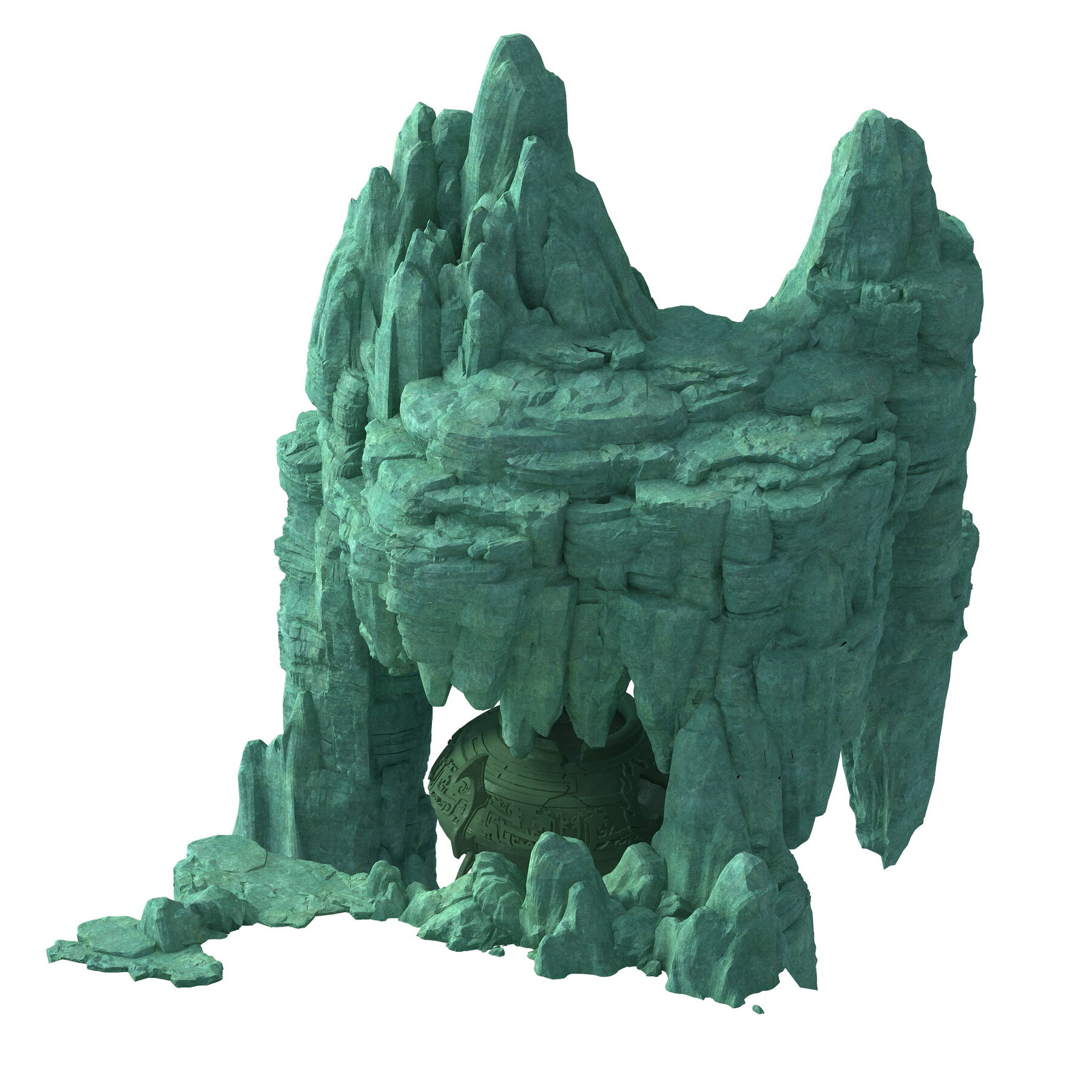 14 stone. Камни террейн. Подводная скала на макет. Скалы 3d модель.