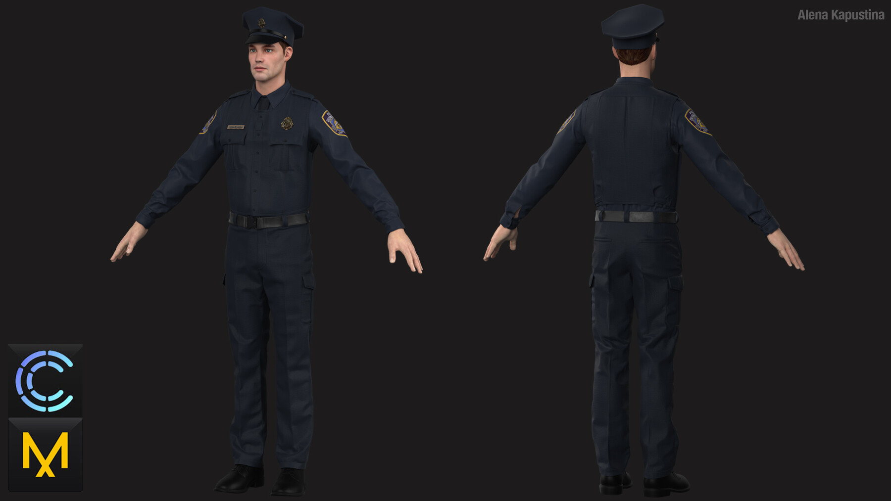 Police Bulletproof Plate Carrier Vest (Marvelous Designer / Clo 3D project)
