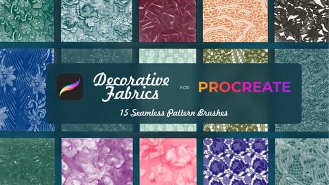 Decorative fabrics brushes Procreate