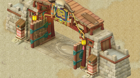 Cartoon version - city gate 03