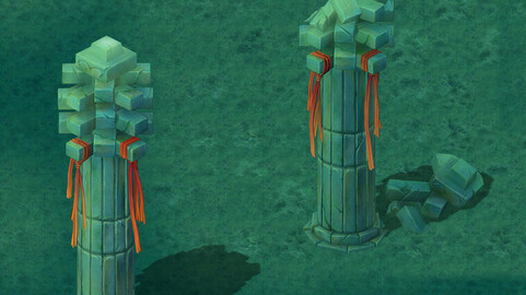 Cartoon version - pyramid front pillar