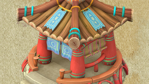 Cartoon version - small pavilion 0103