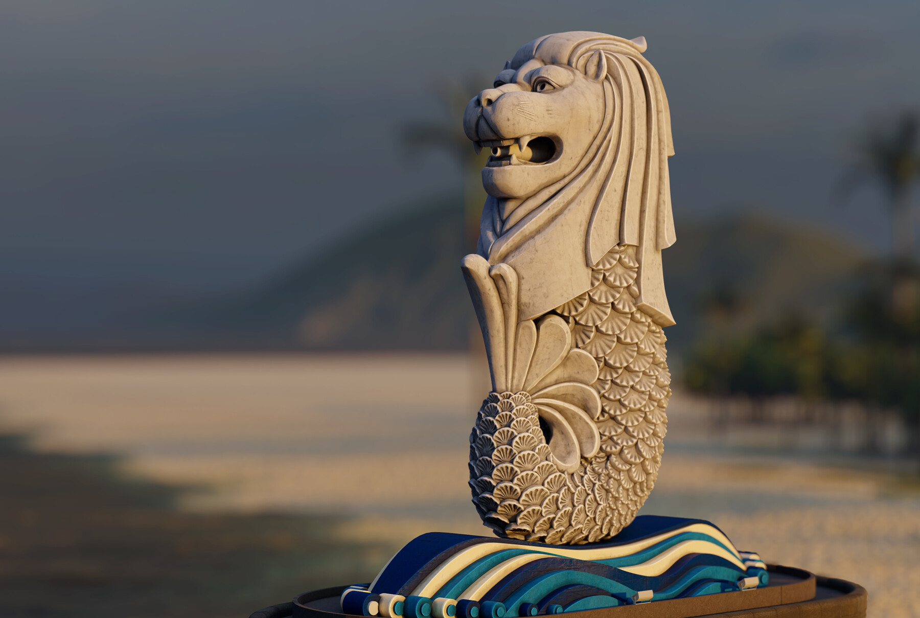 ArtStation Merlion of Singapore 3d model Resources