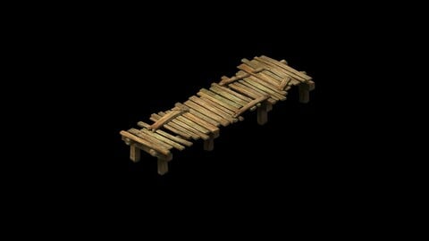 Game Model - Broken Wooden Bridge